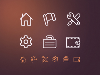 Icons icons landing page long page menu navigation ui user interface user interface design web site website
