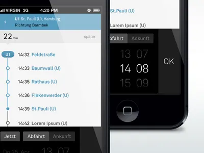Date Picker Rebound blue date picker interface iphone 5 public transportation subway time picker ui ux