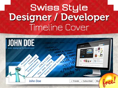 Swiss Style Designer Facebook Timeline Cover cover template designer developer facebook facebook template facebook timeline cover fb cover free cover free facebook free psd free resources free template swiss swiss style webmaster