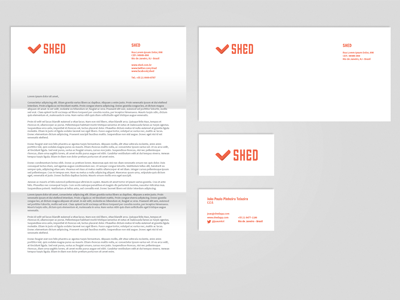 Shed Stationery brand branding corporate identity design graphic graphic design grid identity logo logo design logotype mockup model stationery visual id visual identity