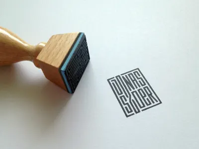 Name Stamp badge berlin brand branding corporate custom design ink lettering logo logotype mark outlines paper print stamp stempel type vector