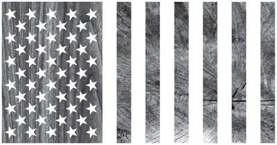 Woodgrain Flag america american american flag bw flag grayscale rotate star stripe usa wood woodgrain
