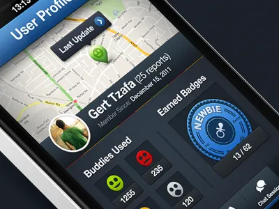 "BT" Profile Screen app ui bt buddy traffic design iphone app ui ui design