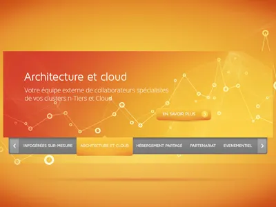 Nfrance UI details design feature homepage hosting interface landing page navigation slider ui