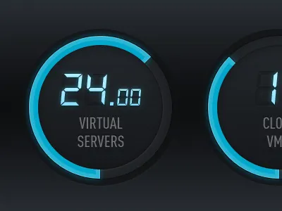 Guages digital glow guages neon stats