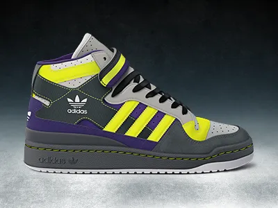 Adidas adidas dark illustration leather neon shoe sneaker stitching texture