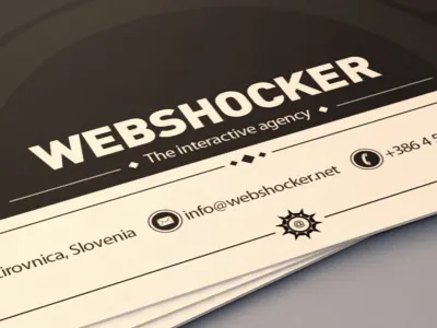 Webshocker business card concept agency business card contact design webshocker