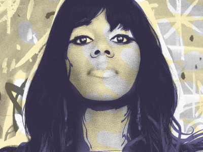 Santigold Progression brush gig poster illustrator pen santigold