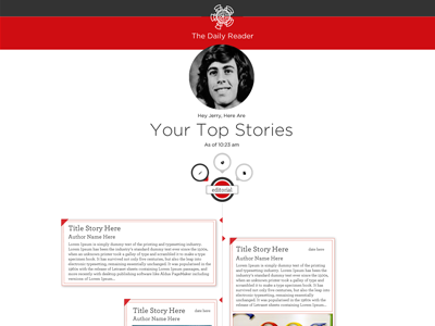 The Daily Reader jerry news uiux web design website