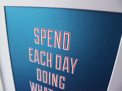 Do What You Love Screen Print duke ink lost type mamas sauce paper print screen print