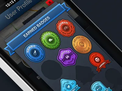 "BT" Badges Screen app badges ios map ui ui design ui ux uiux