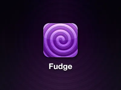Fudge app icon ios pink purple
