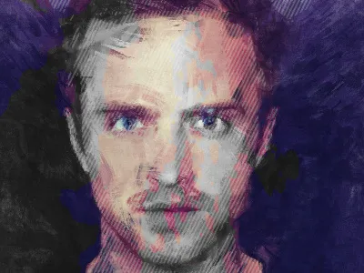 Jesse Test aaron paul abstract art breaking bad design jesse pinkman portrait retro test
