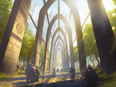 Transguild Promenade environment illustration magic painting