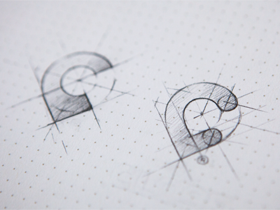close pins app dotgrid icon identity logo mark pencil sketch