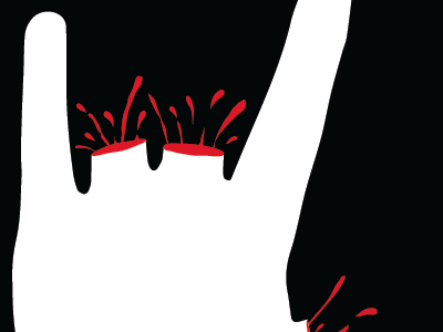Gig Poster band blood gig hand poster