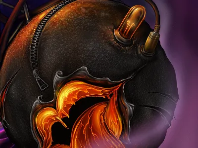 Rocker planet blockparty custom flames fracturize illustration lips music party planet rocknroll space wacom