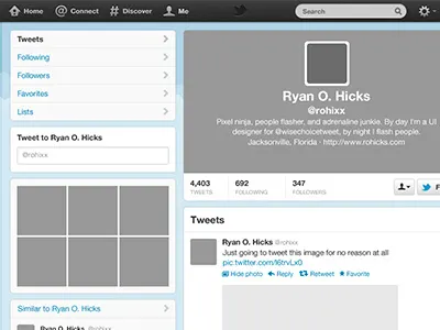 Twitter Free PSD Template free freebie psd template twitter ui