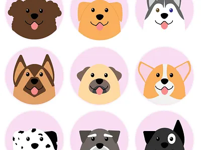 Dogs Caricature Design character character design design drawing illustration stylised