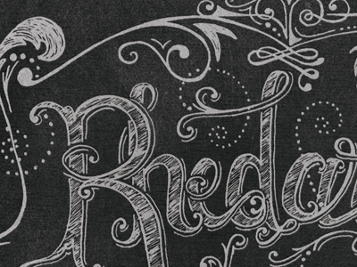 Rhedarious custom type dead words flourish lettering ornamentation rhedarious script texture type typography