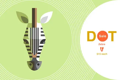 Zebra print Dot Sale Ad ad design dot illustration lumadessa print sale zebra