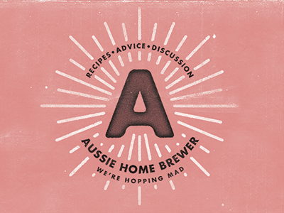 (GIF) Aussie Home Brewer: Logo Design 3 a aussie beer branding brew brewer home hops logo logo mark retro type typography vintage