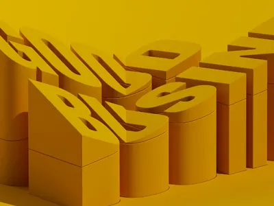 Good Design is Good Business 3d typography c4d cinema 4d design editorial graphic lettering poster rizon parein vray