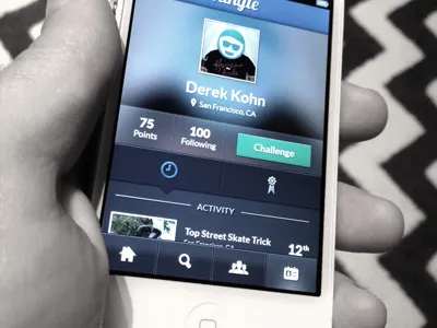 iOS Profile Design iphone profile tab nav