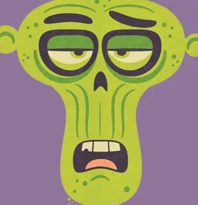 Zombie By Steve Mack dead green halloween mack purple scary spooky steve zombie