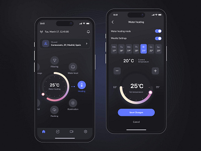 Smart home - Mobile app - ipool android animation app design figma figmadesign graphic design ios ios app design mobile mobileapp smarthome ui uidesign ux uxdesign