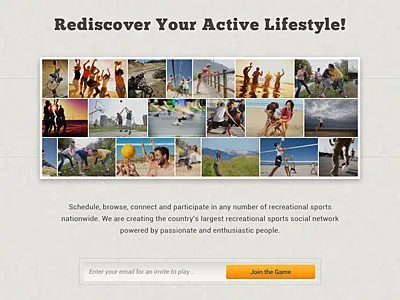 Splash/Coming Soon Page WIP active coming soon home landing page sign up splash sports