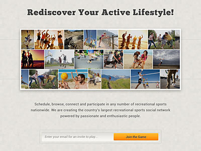 Splash/Coming Soon Page WIP active coming soon home landing page sign up splash sports