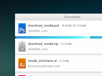 Download Modal adobe downloads icons modal ui ux