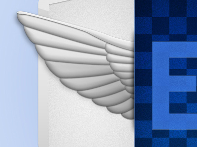 Epic auto blue car logo shield wing