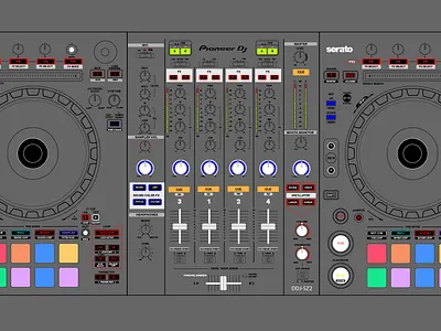 Technical Drawing - DJ Controller design drawing graphic design illustration technical technical drawing