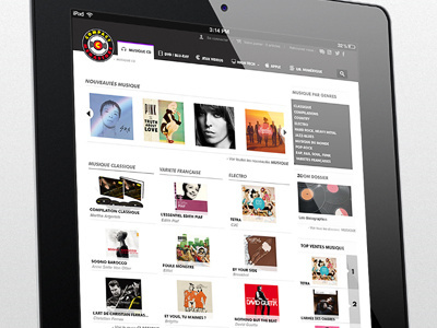 e-commerce website app black clean design e commerce grid interface ipad minimal music record shop ui web design white