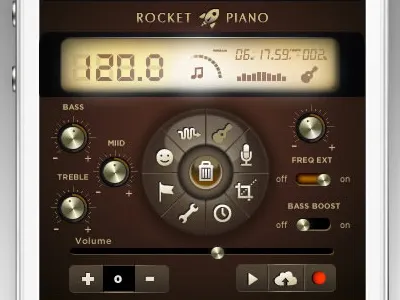 Rocket Piano + Full view attached adobe app fireworks knobs music piano vector wheel