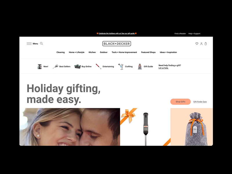 BLACK+DECKER's Website Redesign animation design ui ux web website