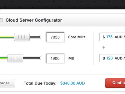 Cloud Slider buttons cloud fields prototype slider tables ui