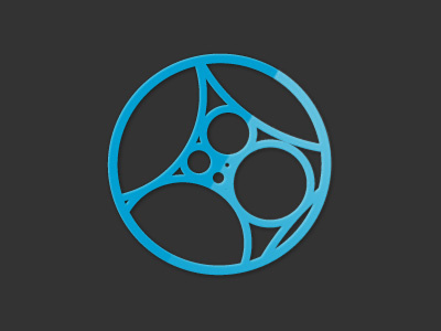 mark for something pretty cool blue circle circles fibonacci glare logo mark