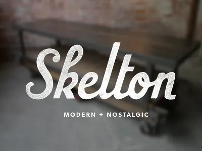 Skelton Logotype branding brooklyn design focus lab furniture logo logo design logotype modern skelton texture type vintage