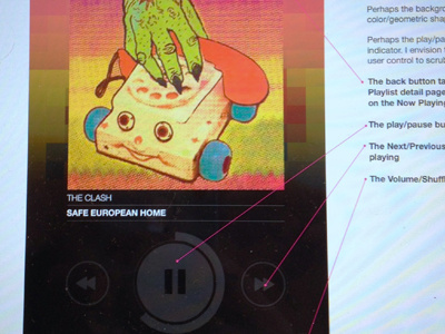 Initial Wireframes app cinder ios iphone keynote music player secret thee oh sees rule wireframe