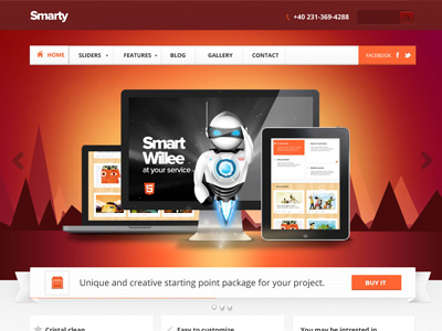 Smarty business business portfolio corporate creative agency dajy filterable portfolio premium psd psd template psd website showcase smarty titanicthemes unique web design wordpress
