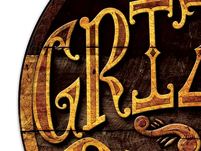 Grizzly Bear Type Project band carving design engraving hand drawn illustration illustrator lettering music photoshop type typography wood