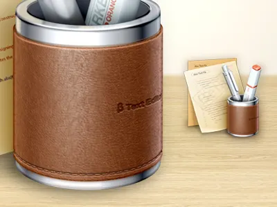 Leather Improvement ( Text Editor Icon Beta 2) icon leather marker metal pen photoshop texteditor