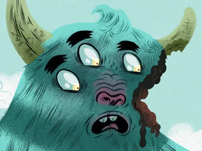 Death Of The Imagination beach character design digital painting drawing funny gallery show humor illustration print