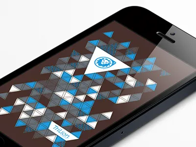 5 desktop blue brand brown desktop dots grey iphone iphone 5 lion logo screen triangles trilion trilion studios