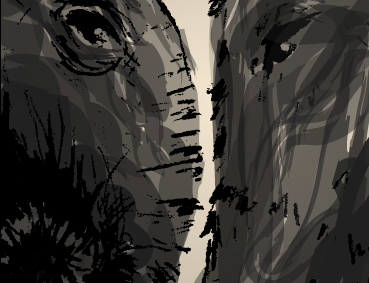 Political illustration in progress america dark donkey election elephant gray politics watercolor