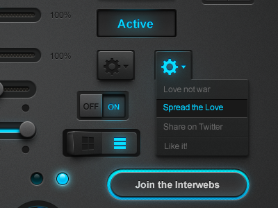 Tide Ui glow toggle ui user interface