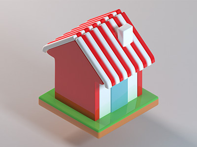 Shop 3d c4d isometric shop